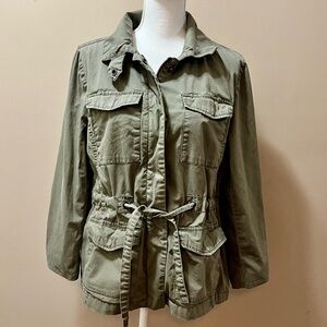 Gap Women’s Military Style Olive Green Jacket Size Large